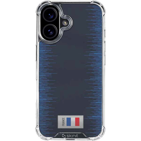 France Soccer Flag iPhone 16 Clear Case